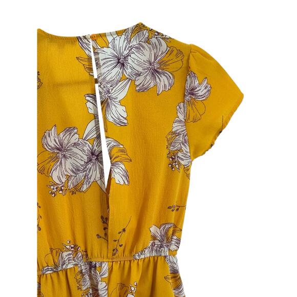 Charlotte Russe Floral Keyhole Jumpsuit Romper XS - Boho Chic Casual Style - Picture 4 of 10